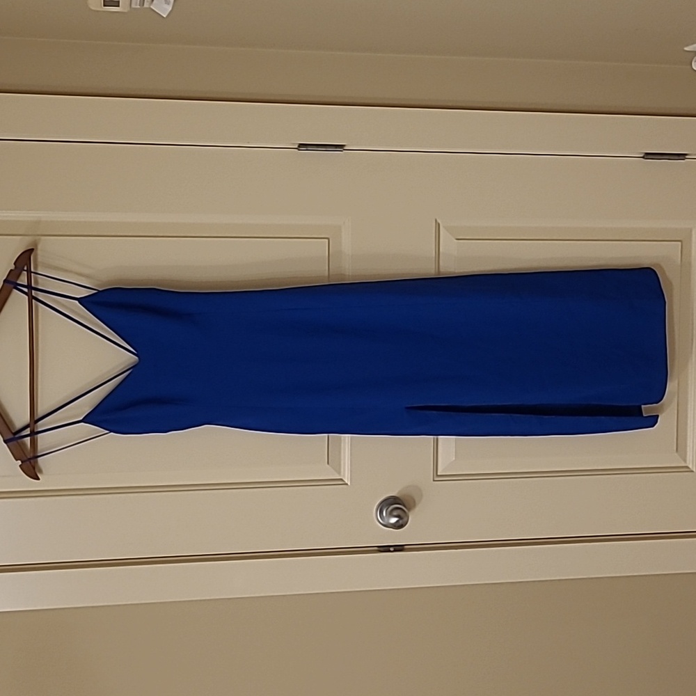 Women's Cross Backed Blue Dress